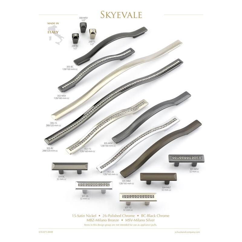 Schaub and Company Skyevale 12-5/8" Center to Center Luxury Designer