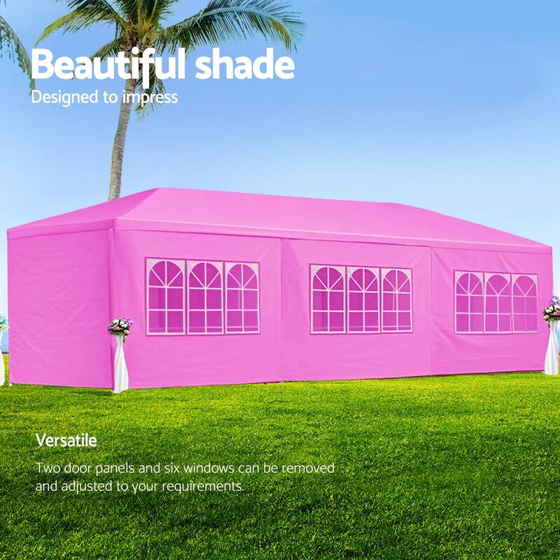10 x 30 Wedding Party Canopy Tent Outdoor Gazebo with 8 Removable Sidewalls
