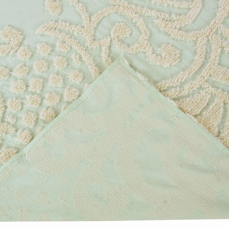 Better Trends Florence Bedspread or Optional Shams, Medallion Design, 100% Cotton Tufted