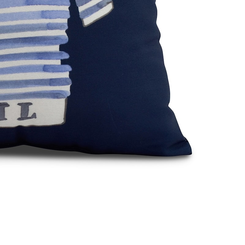 18 x 18 Inch Captain Shirt Geometric Print Outdoor Pillow - Bed Bath ...