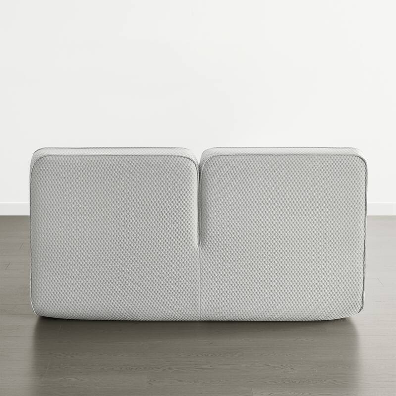 Spruce & Spring Modern All-in-One Queen Upholstered Bed, No-Assembly Foam Bed for Small Spaces