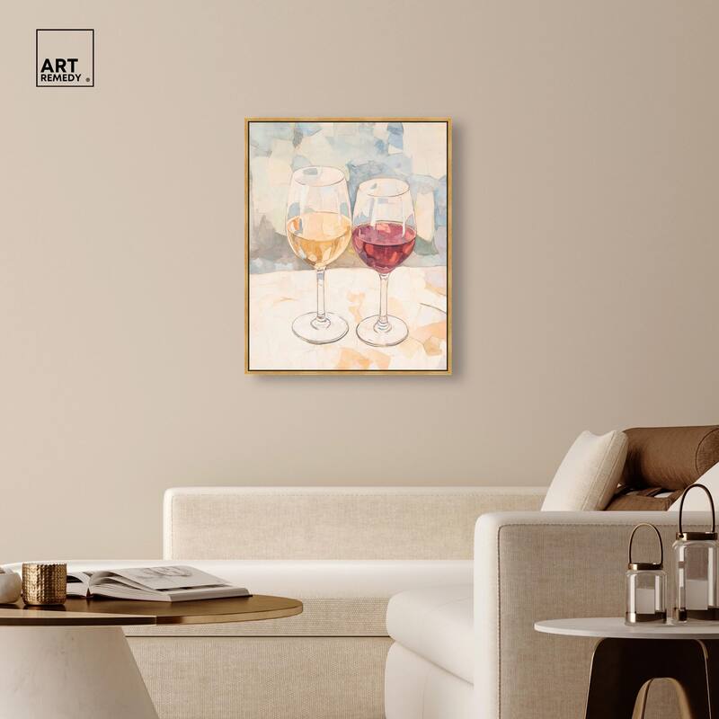 Wine Duo Canvas by Art Remedy