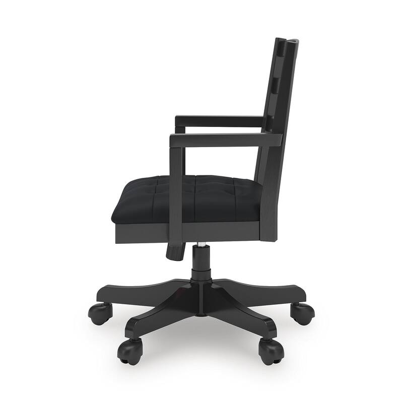 Signature Design by Ashley Wildenauer Black Home Office Desk Chair - 22.25" W x 21.5" D x 36" H