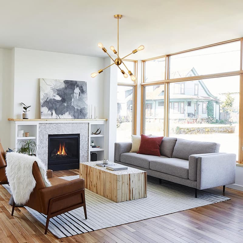 6-Light Sputnik Chandelier for Living Room Bedroom