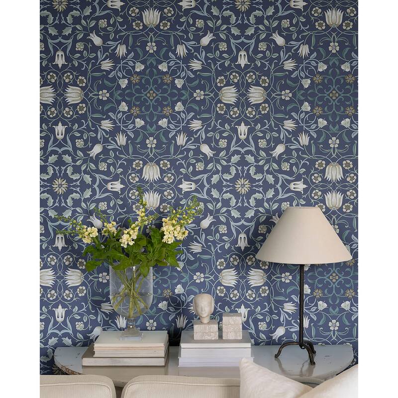 A-Street Prints No 1 Holland Park Blue Floral Wallpaper