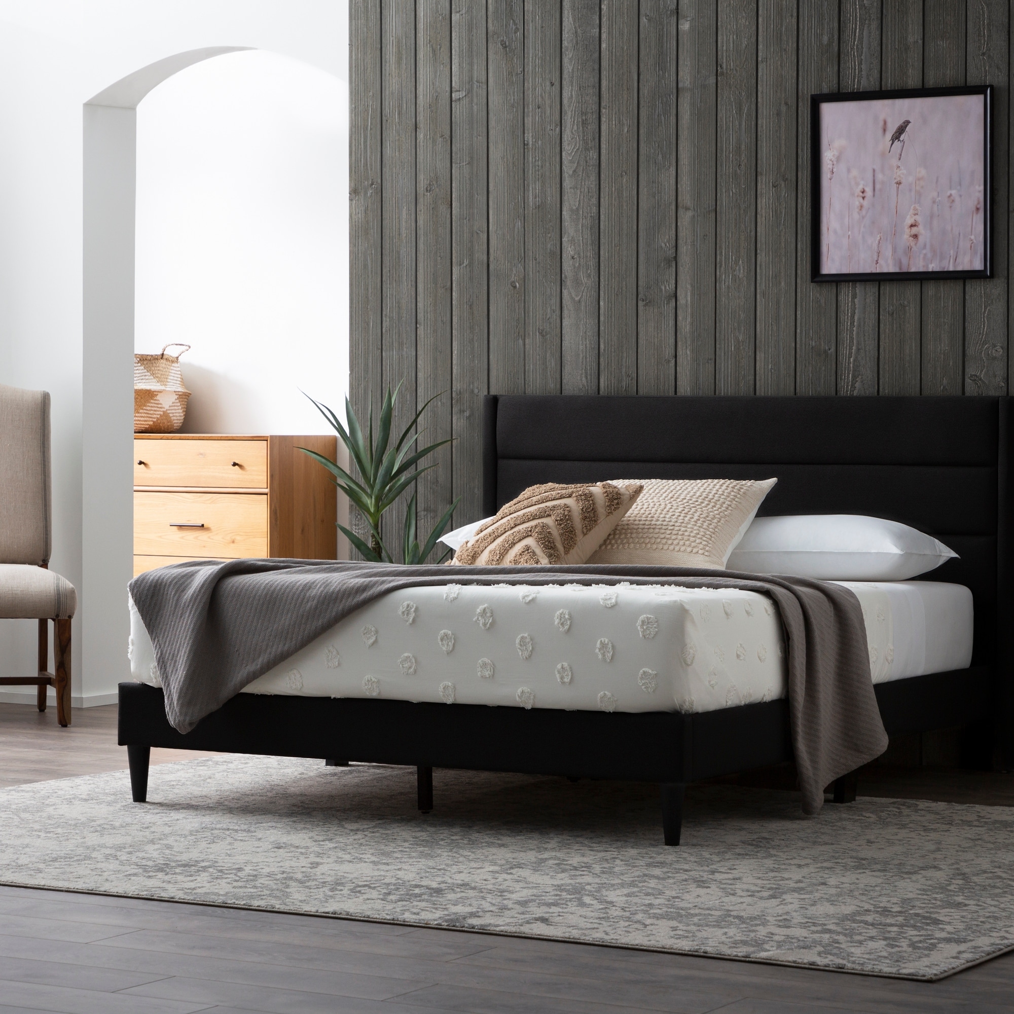 Sara sara hot sale upholstered panel headboard