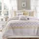 Madison Park Vanessa Cotton Percale 6-piece Coverlet Set - Yellow - Full - Queen