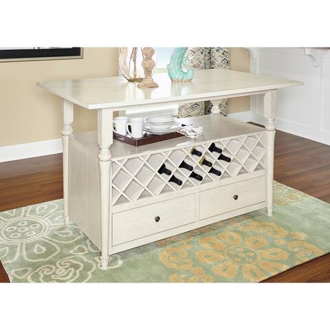 Powell Hayes White Wood Counter Table