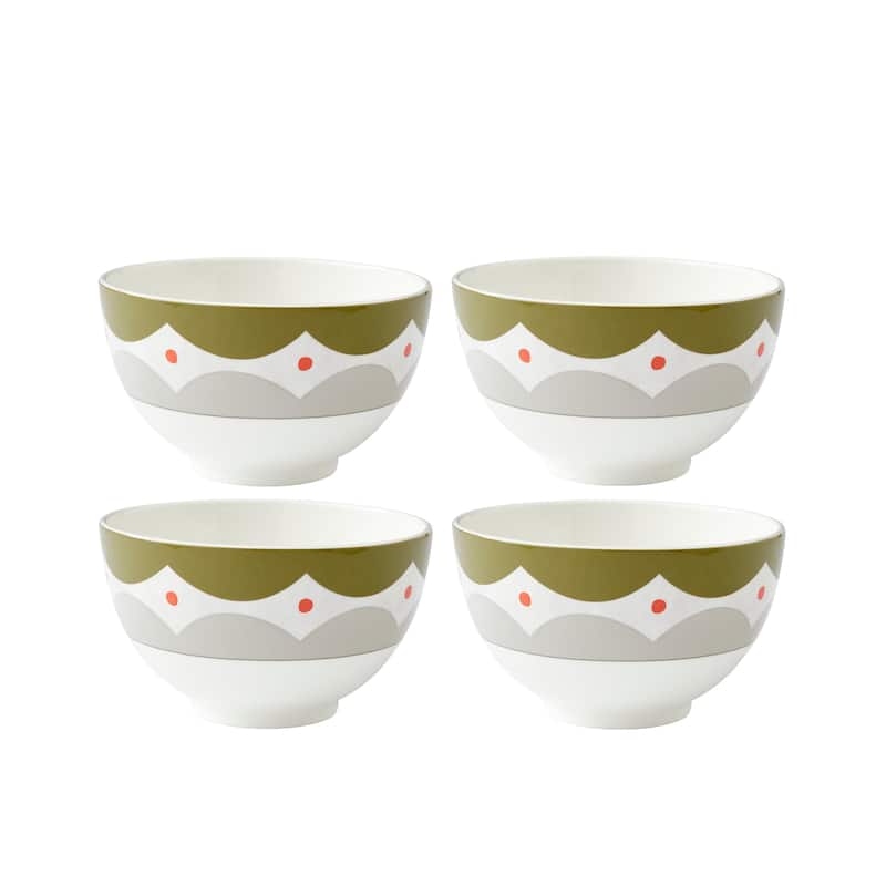 Kit Kemp for Spode 6 In Geo Rice Bowl - 6 Inch - 4 Piece