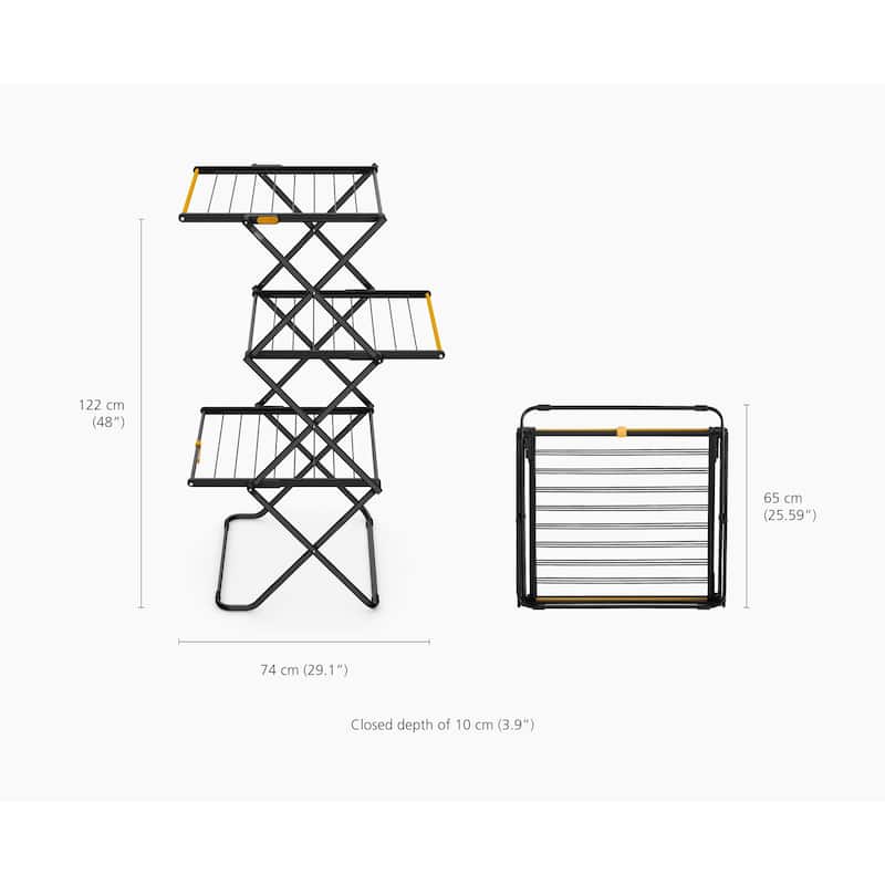 AirFrame™ Clothes Drying Rack with Long Garment Hanging Rails