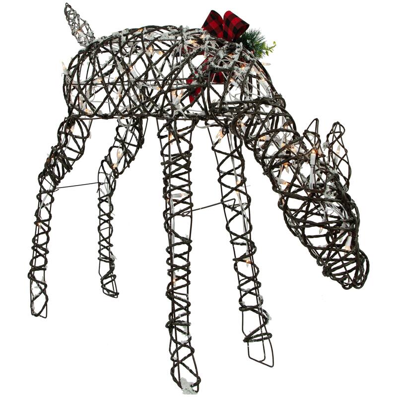 39.75" Lighted Reindeer Christmas Decoration - Brown