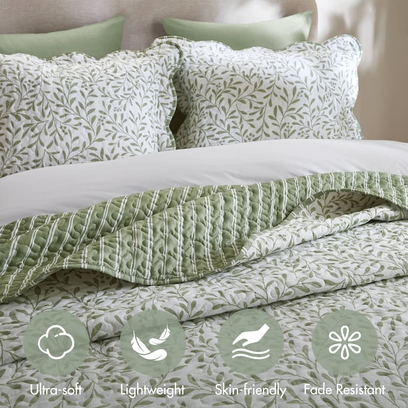 Madison Park Darcy 3 Piece Print Quilt Set