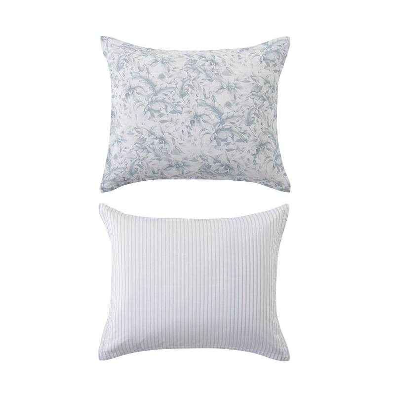 Tommy Bahama Orchid Bay Cotton Reversible Blue Comforter Set