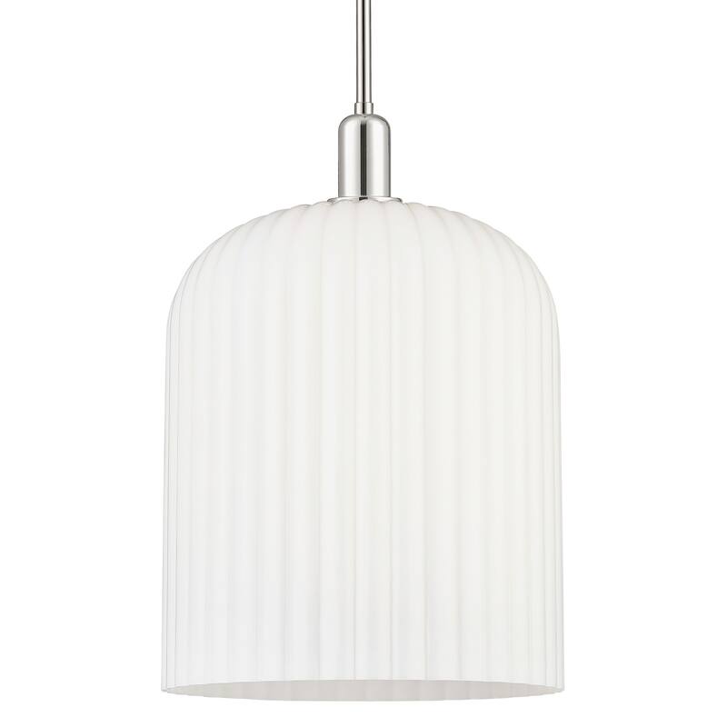 Innovations Lighting 716-1S-G559-12GWH Bridal Veil 12" Wide Pendant - Polished Nickel