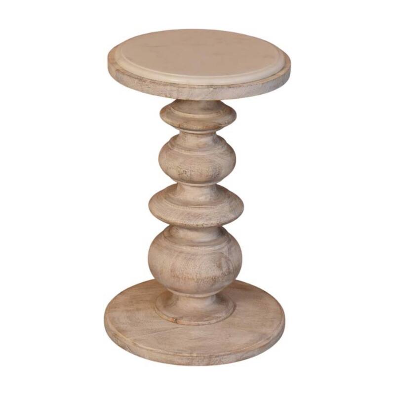 Artisan Furniture Solid Wood The Bellis Marble Accent Table,Marble desgin