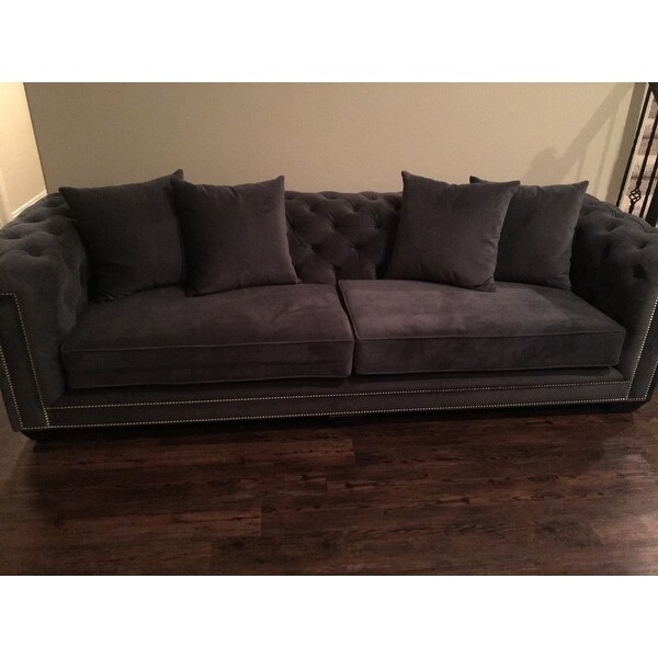 Charles Chesterfield Velvet Tufted Sofa Free Shipping Today Charles Chesterfield Velvet Tufted Sofa Free Shipping Today Com 10411169