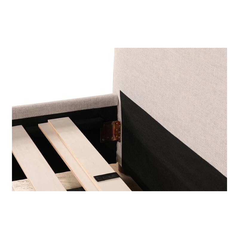 King Bed Modern Design Solid Wood Haven Light Grey Bedroom Furniture