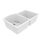 preview thumbnail 7 of 17, Karran Undermount Quartz 32 in. 60/40 Double Bowl Kitchen Sink Kit