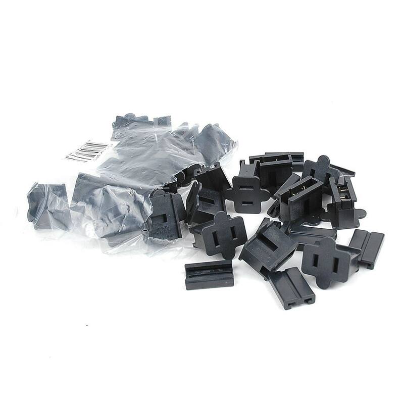 SPT-2 Female Plug, Snap On Vampire Plugs, Black, Polarized, 10 Amp, 5 Pack - Medium