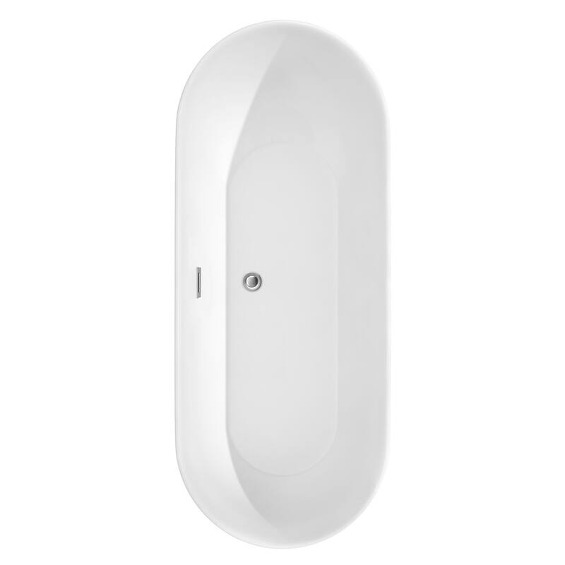 Wyndham Collection Melissa 71" Acrylic Soaking Bathtub for Free