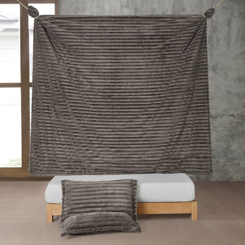 You're Makin Me Plush® - Coma Inducer® Oversized Comforter Set - Petrified Oak