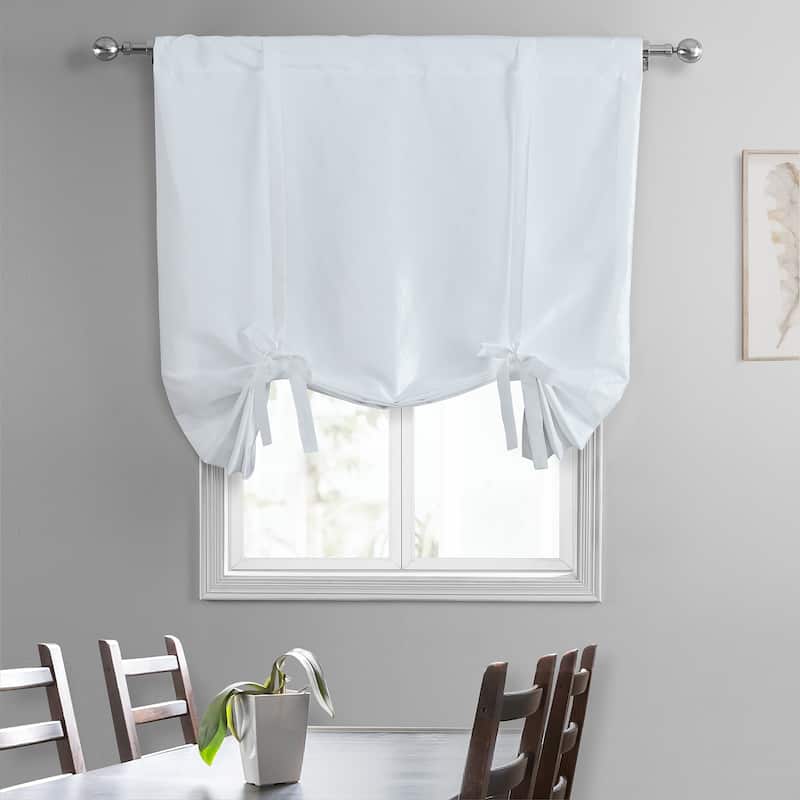 Exclusive Fabrics Faux Silk Taffeta Tie-Up Window Shade (1 Panel)