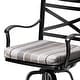 preview thumbnail 61 of 77, Outdoor Patio Bar Stools Aluminum Swivel Bar Chair with Sunbrella Cushion - 21.7 in W x 16.5 in D x 46 in H