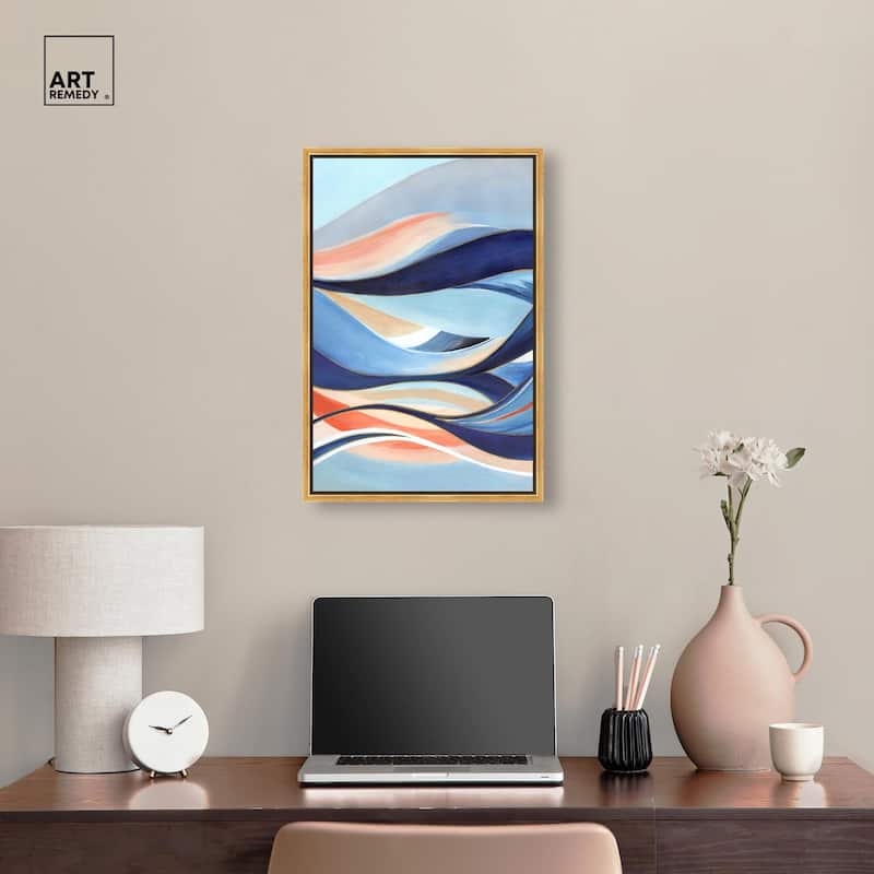 Glowing Blue I Canvas by Art Remedy