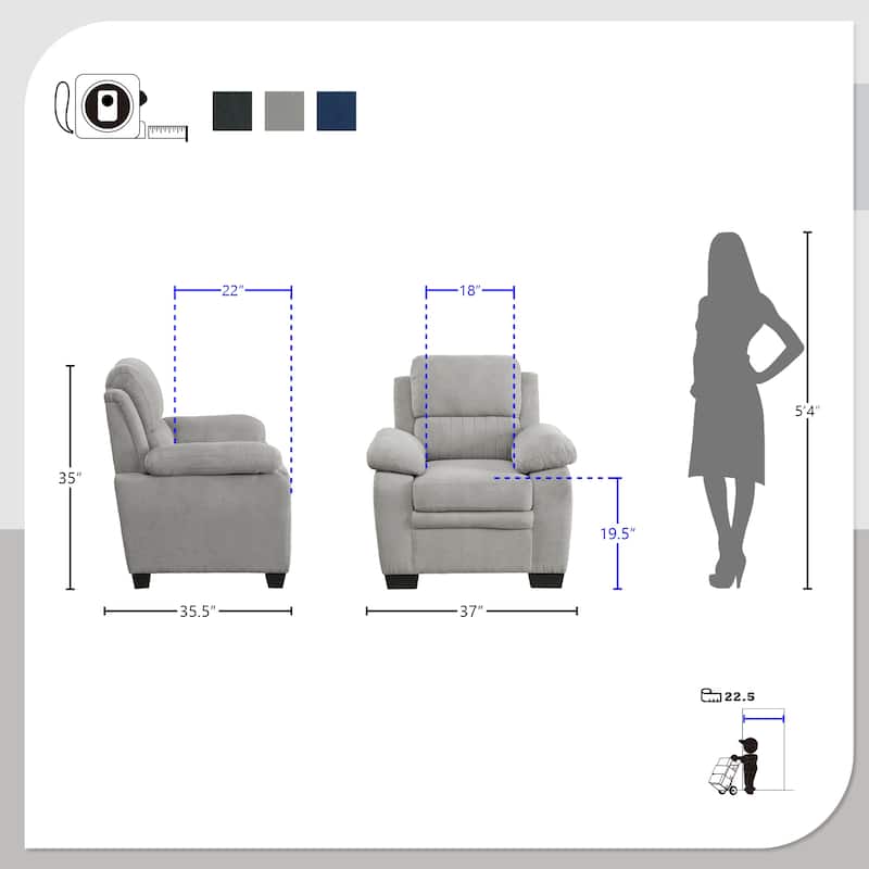 Onofre Fabric Living Room Chair