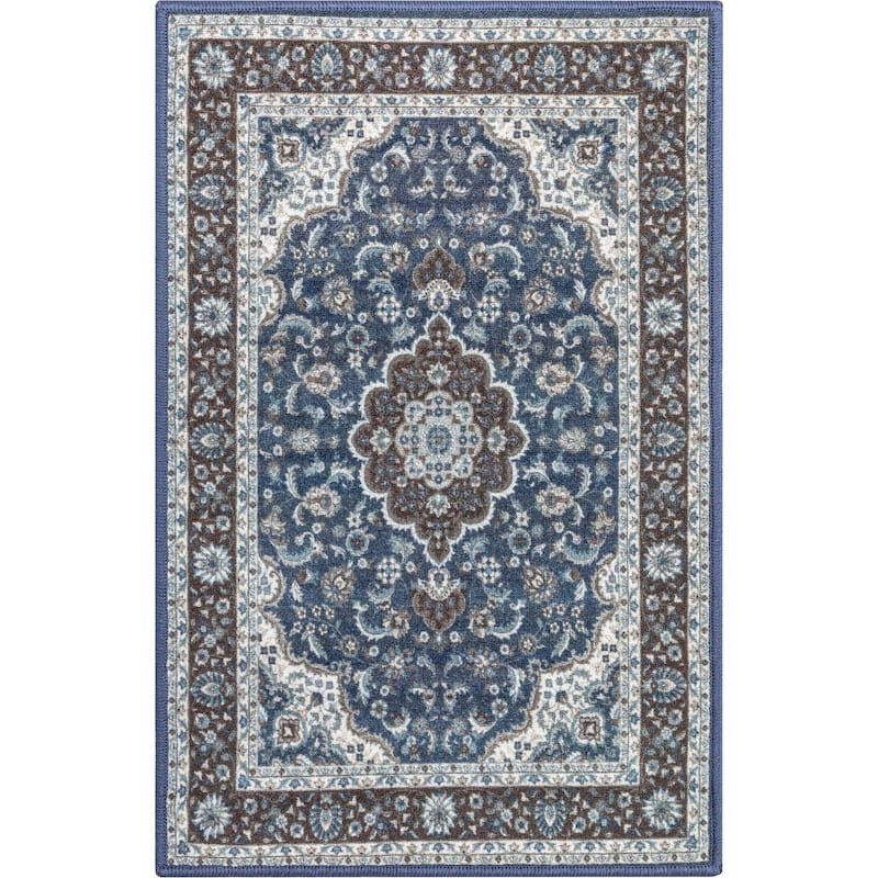 Well Woven Kings Court Gene Traditional Medallion Persian Washable Rug