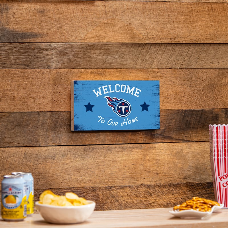 Tennessee Titans Wooden Door Decor Wall Sign - Multi-Color - 6 x 11