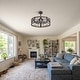 preview thumbnail 97 of 105, Caged Ceiling Fan with Light and Remote, 11.8–28 Inch Low Profile Fandelier, 6-Speed Quiet DC Motor, Black/Satin Nickel