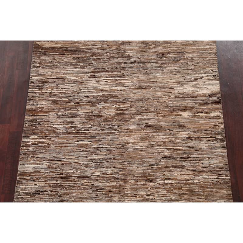 Contemporary Gabbeh Kashkoli Area Rug Wool Hand-knotted Foyer Carpet - 4'9" x 6'8"