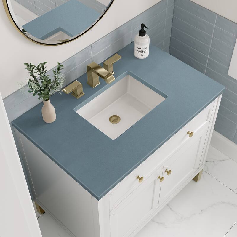 James Martin Vanities Chicago 36" Single Vanity, Glossy White