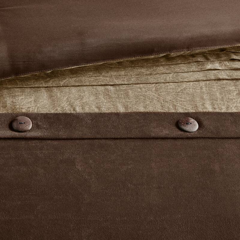 GDF Studio - Faux Suede Lodge Comforter Set with Decorative Pillows