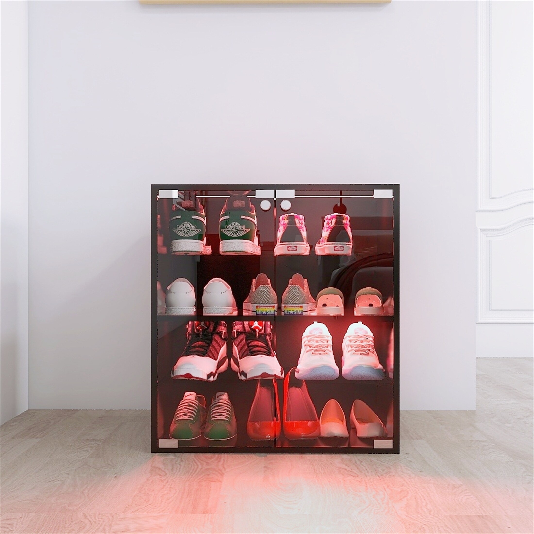 Shoe glass cabinet sale