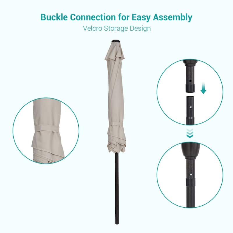 Bonosuki 7.5-foot Waterproof Sunshade Canopy Patio Umbrella