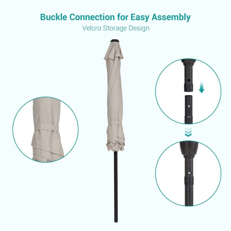 Bonosuki 7.5-foot Waterproof Sunshade Canopy Patio Umbrella