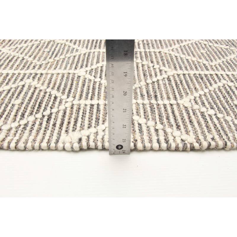 ECARPETGALLERY Braid weave Sienna Brown Wool Rug - 6'0 x 9'2