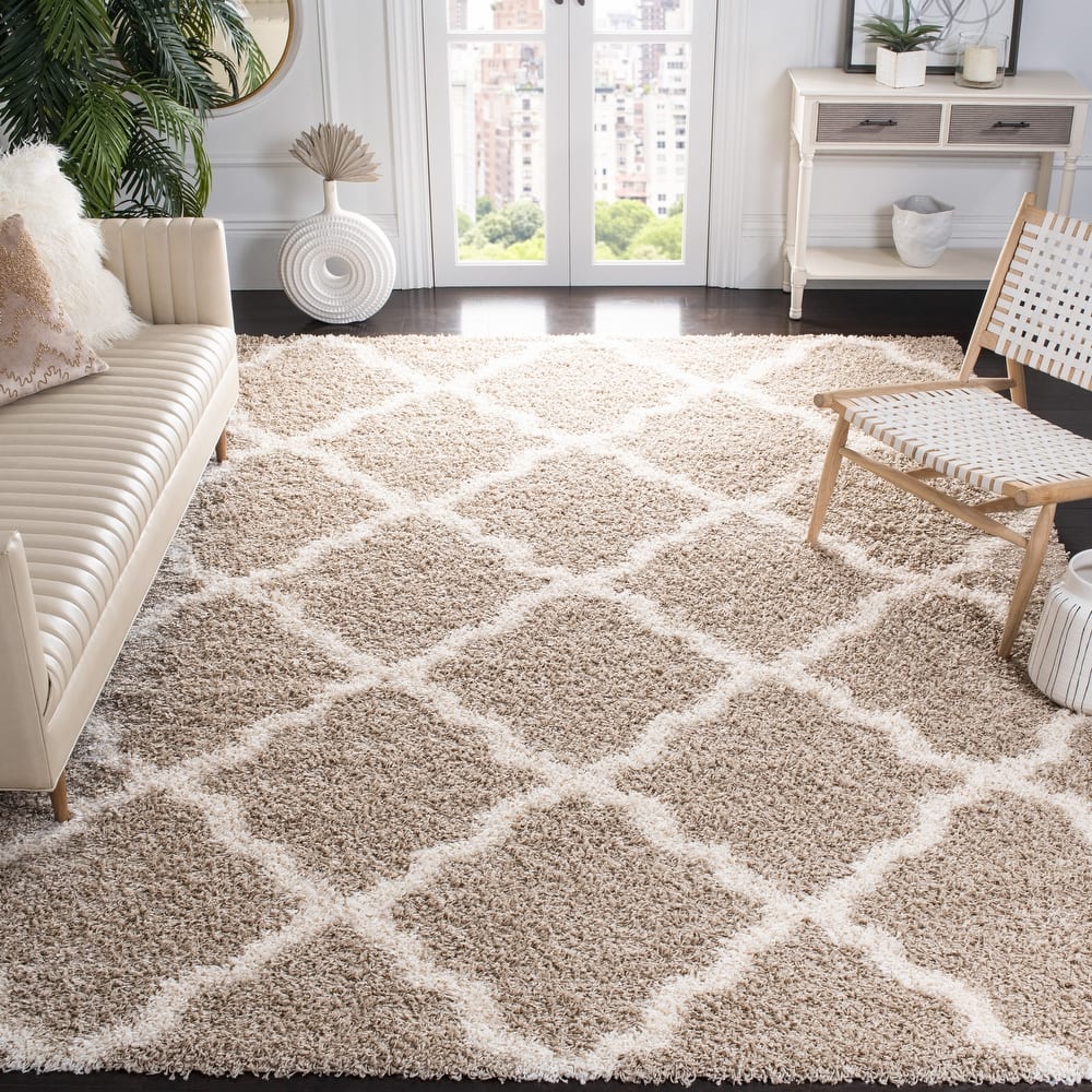 SAFAVIEH Dallas Shag Darina Trellis 1.5-inch Thick Rug