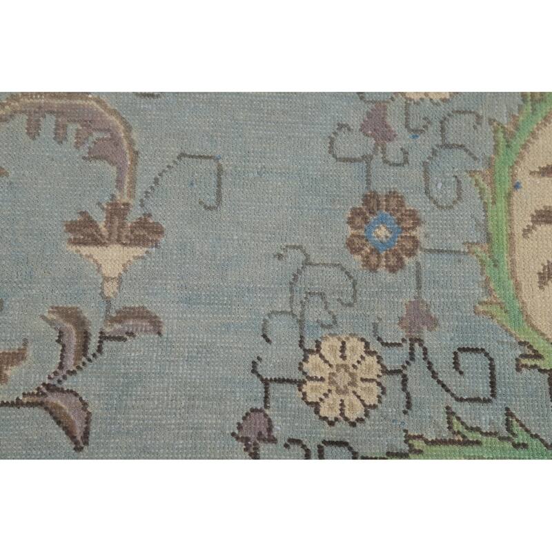 Floral / Medallion Tabriz Persian Area Rug Hand-Knotted Wool Carpet - 9'6"x 12'7"