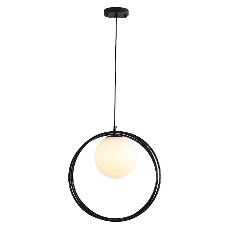 1-Light Modern Minimalist Ring Globe Chandelier