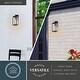 preview thumbnail 3 of 7, VAXCEL Uptown 1-Light Matte Black Transitional Outdoor Wall Sconce made of Durable Metal, Clear Glass Shade, LED Compatible