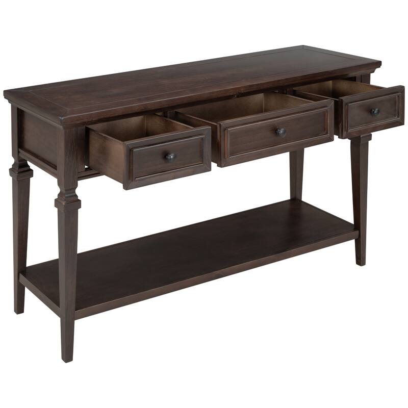 Solid Wood Console Table American Retro Side Table Entryway Table