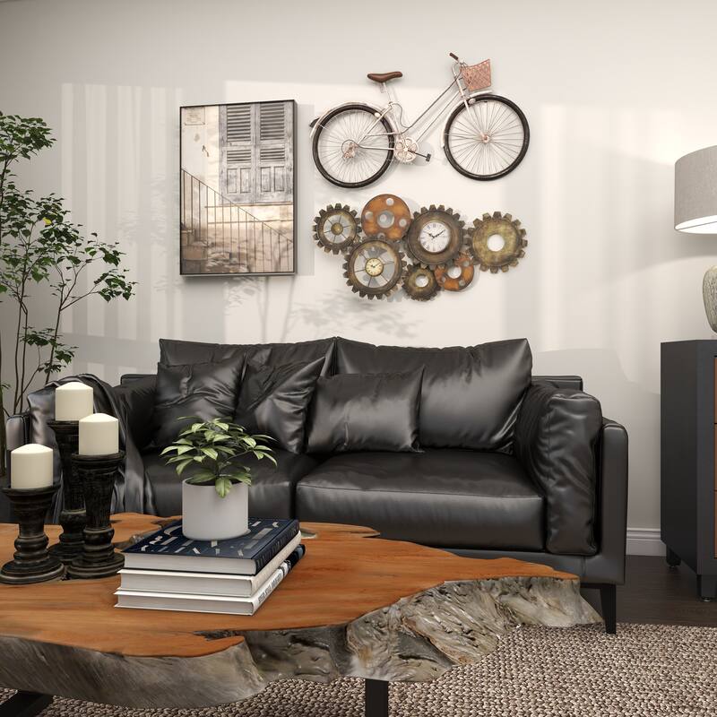 Brown Metal Gear Decorative Wall Clock
