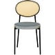 preview thumbnail 71 of 92, Leisuremod Euston Modern Velvet/Leather Dining Chair - Minimalist Wicker Back Accent Chair for Home Living Room & Kitchen