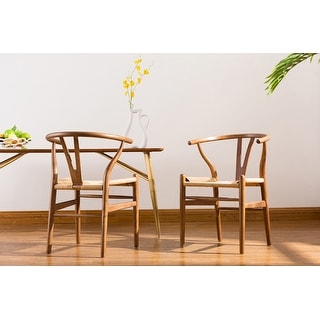 Shop Porthos Home Qirin Wood Dining Chair Kraft Rope And Beech Wood Overstock