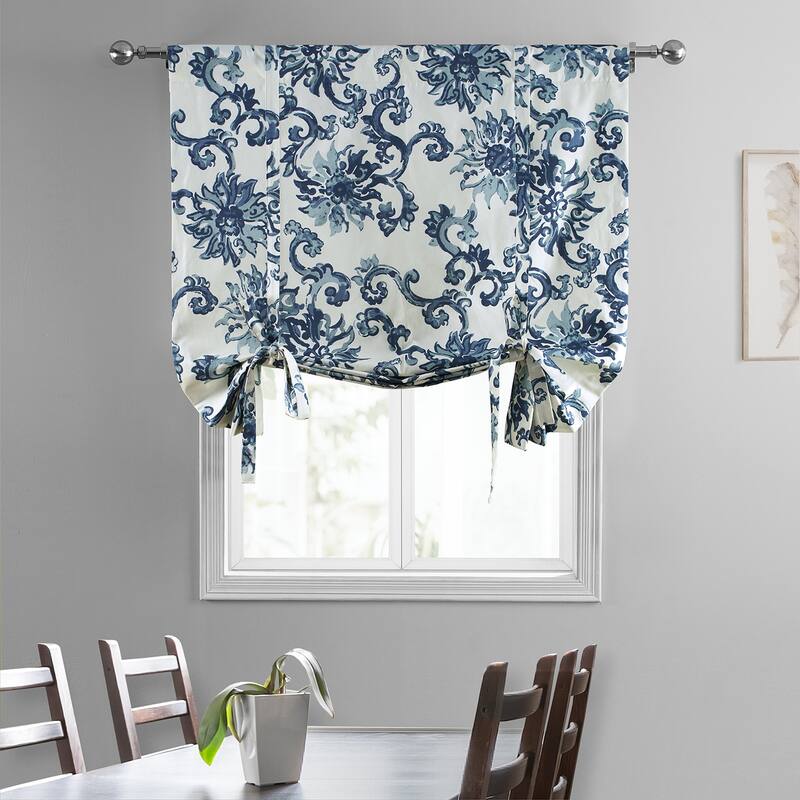 Exclusive Fabrics Indonesian Printed Cotton Tie-Up Window Shade - 46 X 63