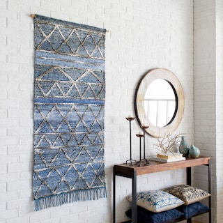 Artistic Weavers Yngve Blue Traditional Decorative Tapestry
