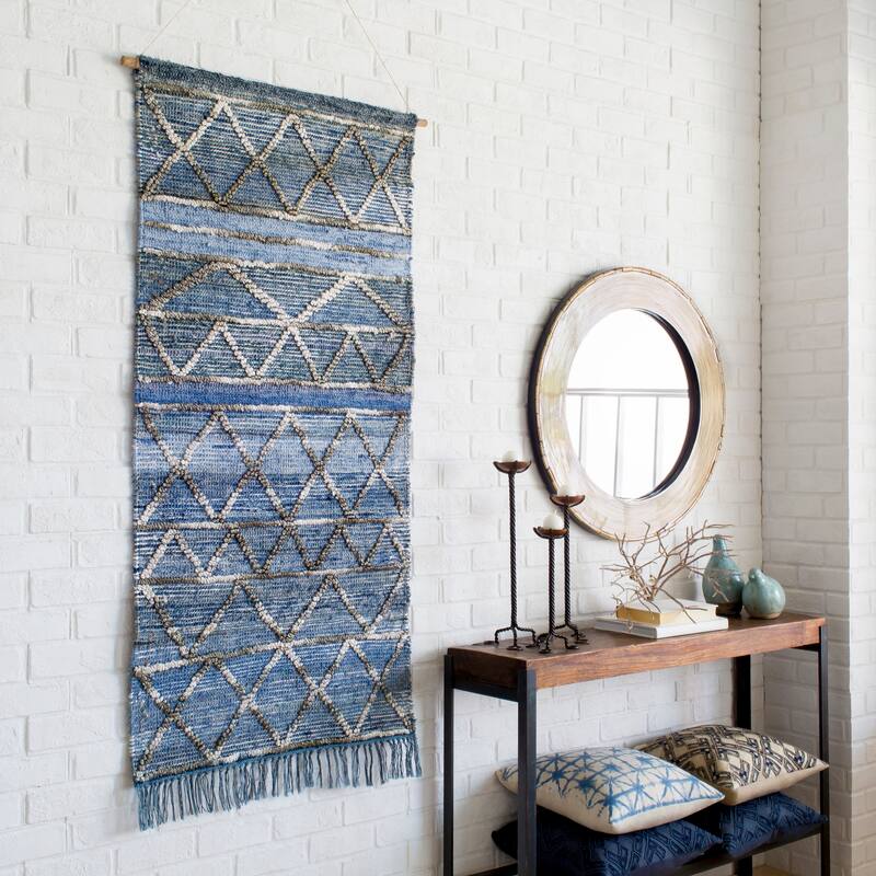 Livabliss Yngve Blue Traditional Decorative Tapestry